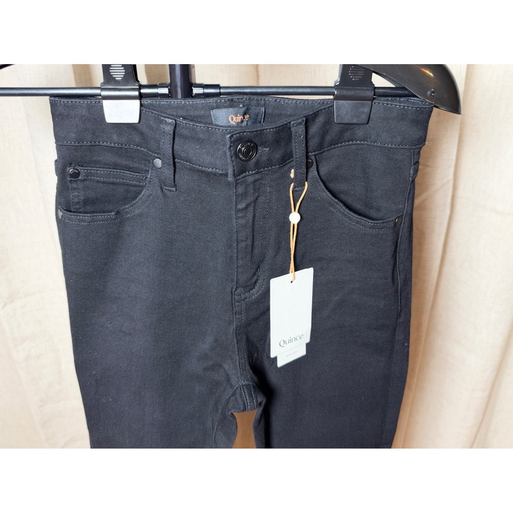 Quince Stretch High Rise Skinny Jeans Women's 26 Black Ankle Jeans NWT - Picture 3 of 7